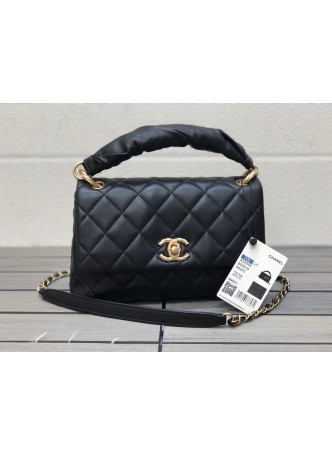 CHANEL FLAP BAG WITH TOP HANDLE